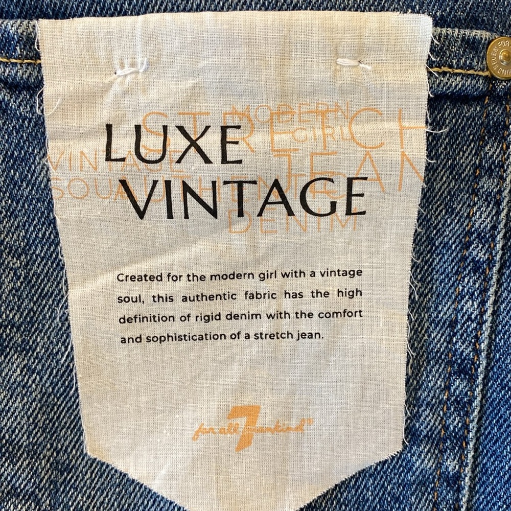 7 For All Mankind High Rise Luxe Vintage Boyfriend Jeans NWT - Picture 8 of 8